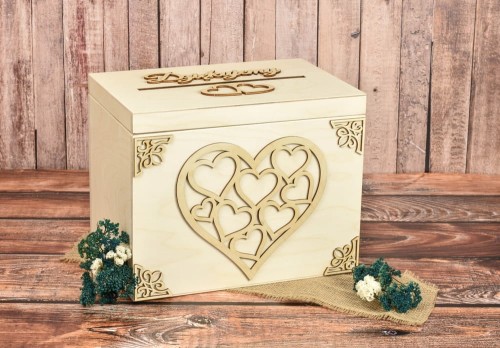 Ślubna skrzynka na koperty drewniana naturalna + narożniki.jpg